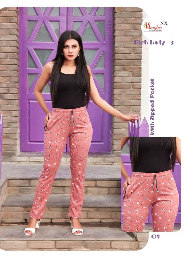 Smylee Rich Lady 3 Cotton Printed Regular Wear Sinker Hosiery Pant Collection